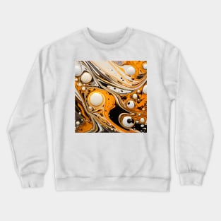 Golden Swirls Abstract Elegance Crewneck Sweatshirt